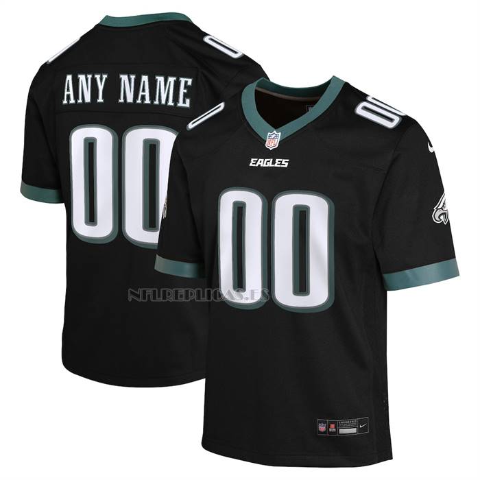 Camiseta NFL Game Nino Philadelphia Eagles Alterno Personalizada Negro